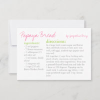 Recipe Card | Your Recipe Pink Green