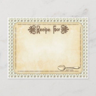recipe cards grandmother old timey look