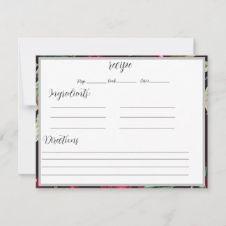 Recipe Cards with Cherries Background