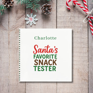Recipe Christmas quote snack tester name Notebook