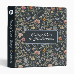 *RECIPE COLLECTION FLORAL MESSAGE MONOGRAM BINDER