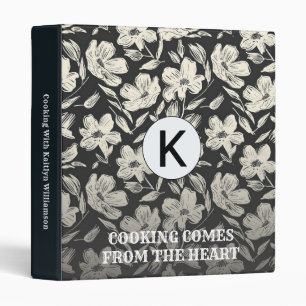 RECIPE COLLECTION FLORAL MONOGRAM MESSAGE BINDER