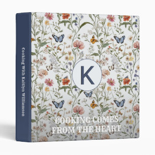 RECIPE COLLECTION FLORAL MONOGRAM MESSAGE BINDER