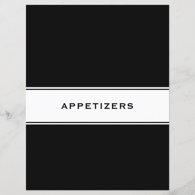 Recipe Cookbook Chapter Divider | Appetizers (Front)