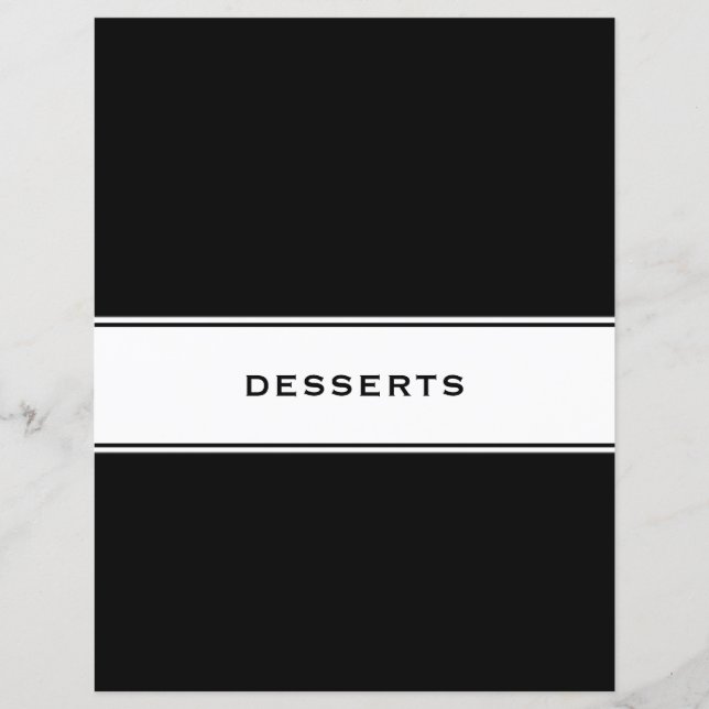 Recipe Cookbook Chapter Divider | Desserts (Front)