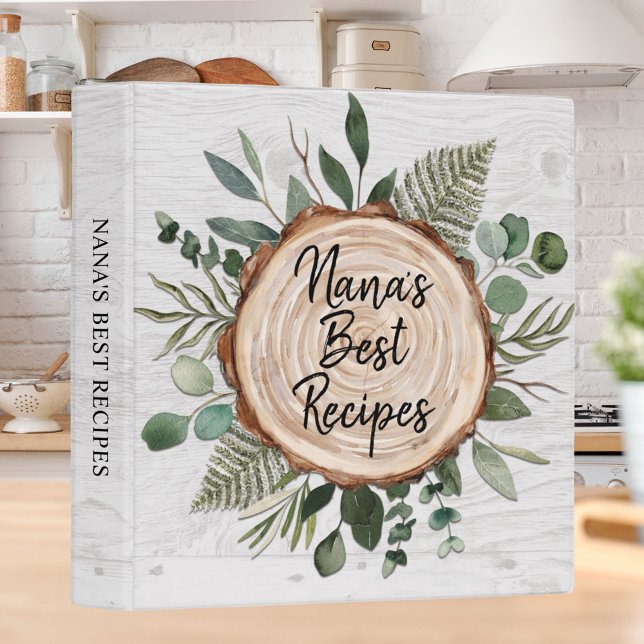 Recipe Cookbook Organizer Rustic Wood Binder (In situ Kitchen)