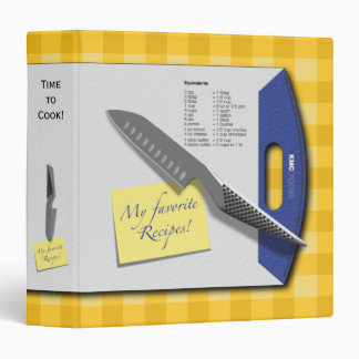 Recipe Cutting Board Knife Avery Binder