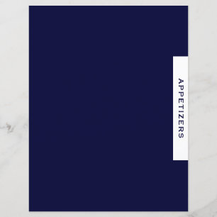 Recipe Divider   Appetizers   Simple Navy & White