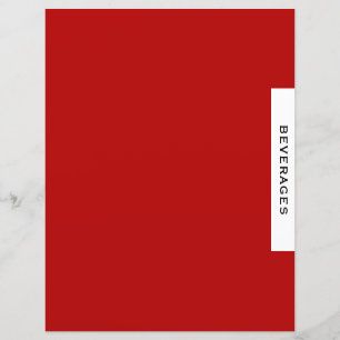 Recipe Divider Beverages Red Black & White