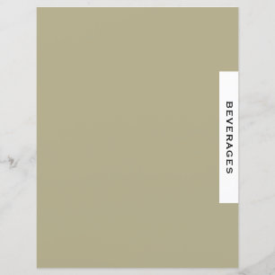 Recipe Divider Beverages Sage Black & White