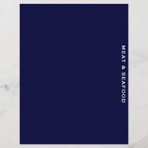 Recipe Divider   Blue & White   Meat & Seafood