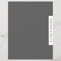 Recipe Divider | Breads & Rolls | Grey & White