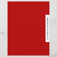 Recipe Divider | Breads & Rolls | Red Black White