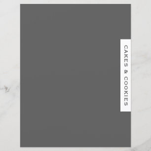 Recipe Divider Cakes & Cookies Grey & White