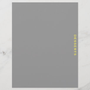 Recipe Divider   Desserts   Grey & Yellow