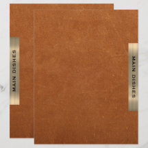 Recipe Divider | Main Dishes | Sable Leather Gold