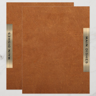 Recipe Divider | Main Dishes | Sable Leather Gold