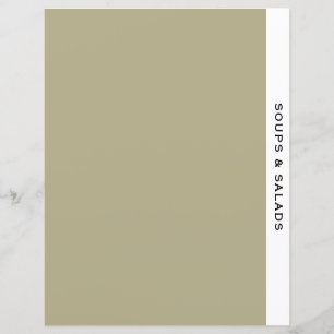 Recipe Divider Soups & Salads Sage Black White