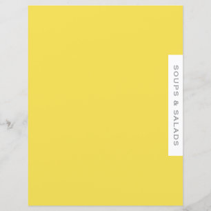 Recipe Divider Soups & Salads Simple Yellow