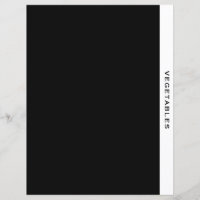 Recipe Divider | Vegetables | Black & White