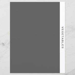 Recipe Divider   Vegetables   Grey & White