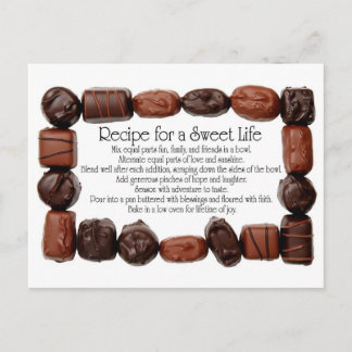 Recipe for a Sweet Life Candy Frame Postcard