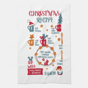 Recipe for Christmas  Kitchen Towel