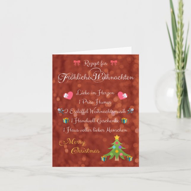 recipe for happy Christmas! Card (Front)