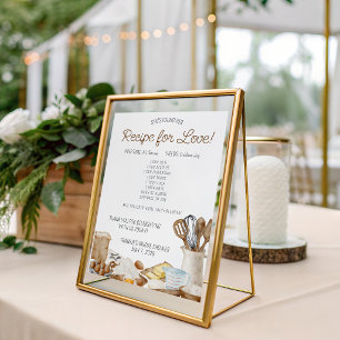 Recipe for Love Bridal Shower Favor Cards