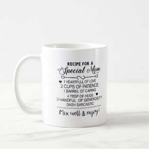 Recipe for Special Mom Mother's day Gift Coffee Mug