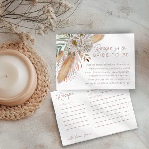 Recipe for the Bride Boho Floral Enclosure Card