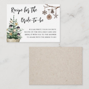 Recipe For The Bride To Be Winter Bridal Shower Enclosure Card