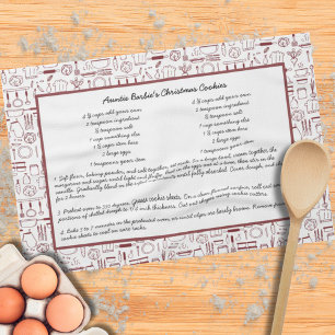 Recipe Heirloom Keepsake Kitchen Tea Towel