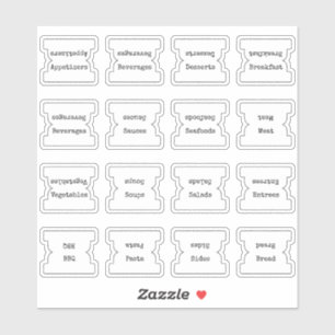 Recipe Index Divider Side Tab White Folding