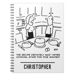 Recipe Instructions Followed Cooking in a Kitchen Notebook