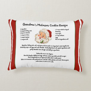 Recipe Keepsake Christmas Classic Santa Claus Accent Pillow