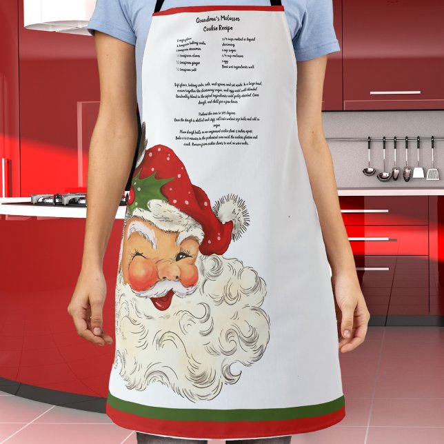 Recipe keepsake Christmas Vintage Santa Claus Apron (Creator Uploaded)