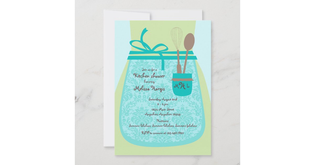 Recipe Kitchen Bridal Shower Invitation Zazzle