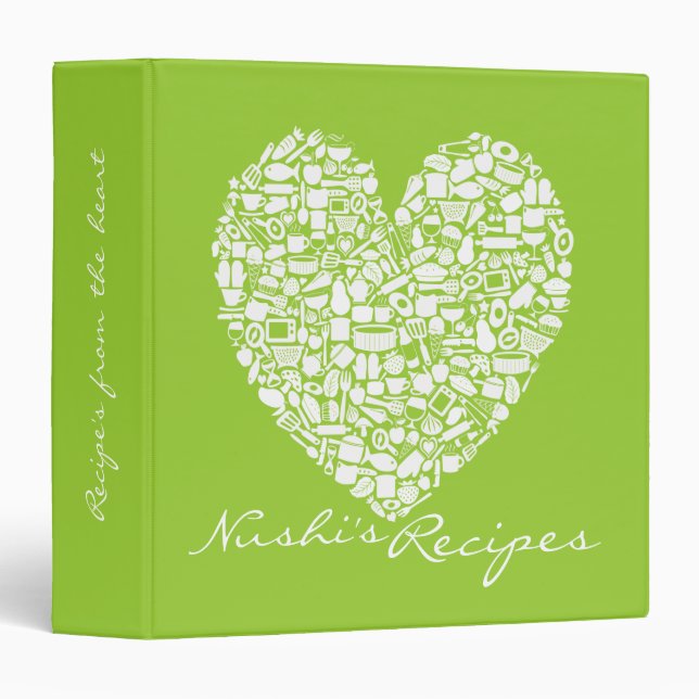 Recipe Kitchen Personalized Name Binder (Front/Spine)