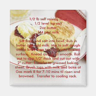 Recipe magnets - Basic scones