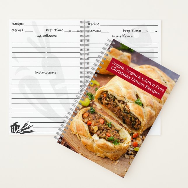 Recipe Notebook - Veggie Vegan + Gluten Free Xmas (Inside)