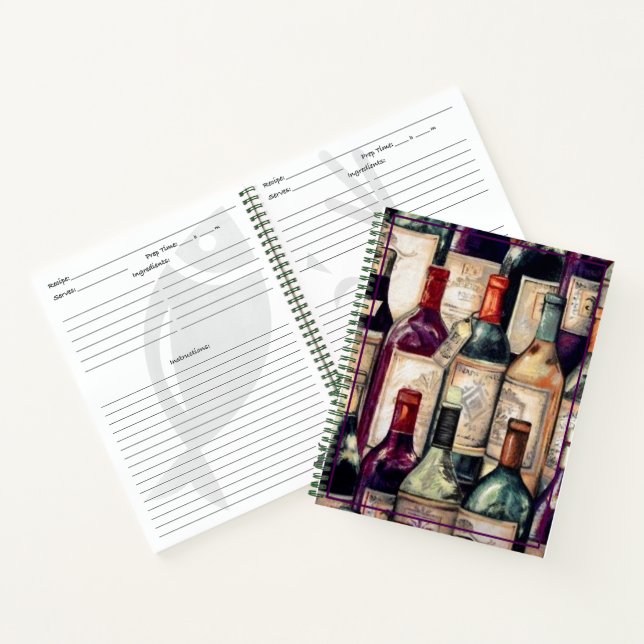 Recipe Notebook-Wine Lovers Notebook (Inside)