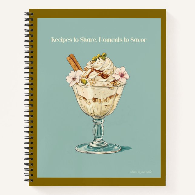 Recipe Notebook With Ice Cream  (Front)