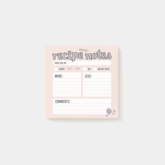 Recipe Notes (Front)