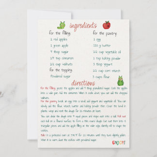 Recipe of Christmas Apple Cookies Greeting Card