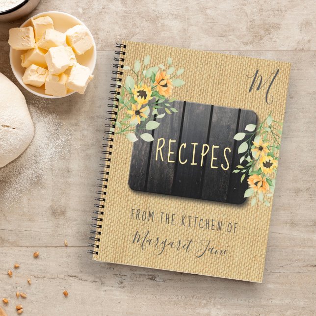 Recipe organizer cookbook vintage kitchen rustic notebook (Creator Uploaded)