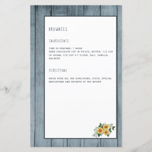 Recipe page cookbook mini binder organizer