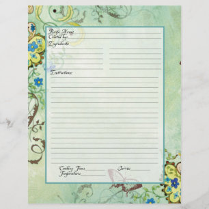 Recipe Page Family Heritage Cookbook Recipe Binder