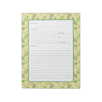 Recipe Page for Green Herb Leaves Binder