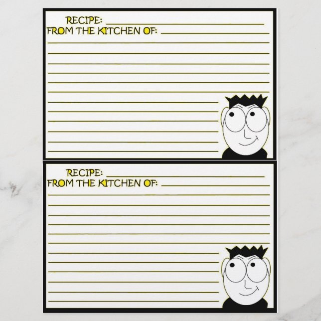 Recipe Pages for Recipe Binder (Front)